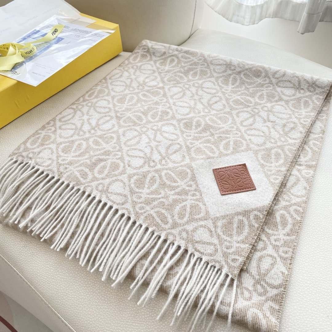 Loewe 로에베 아나그램 울 머플러 롱 스카프 5