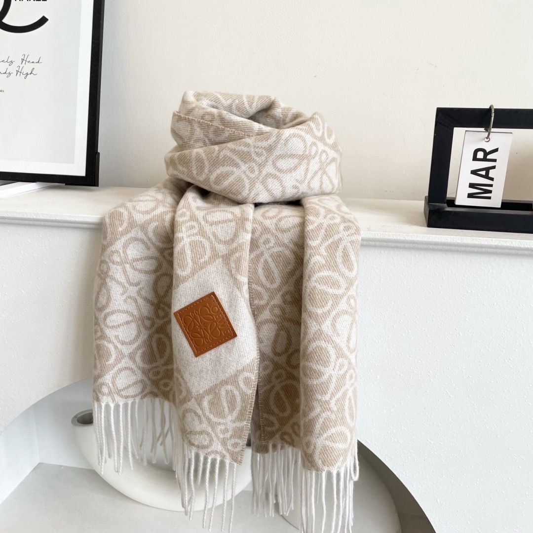 Loewe 로에베 아나그램 울 머플러 롱 스카프 8