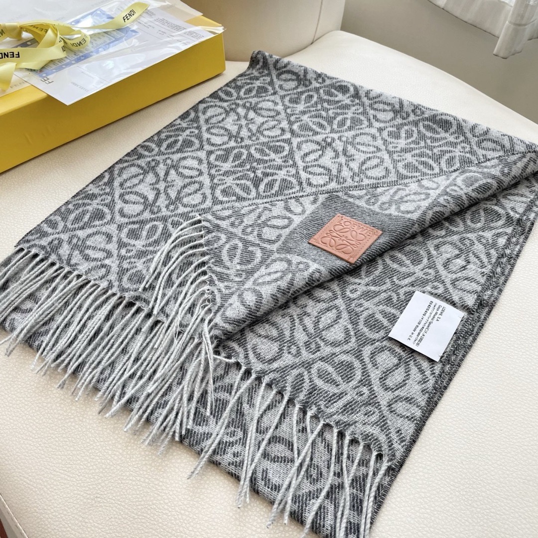 Loewe 로에베 아나그램 울 머플러 롱 스카프 5