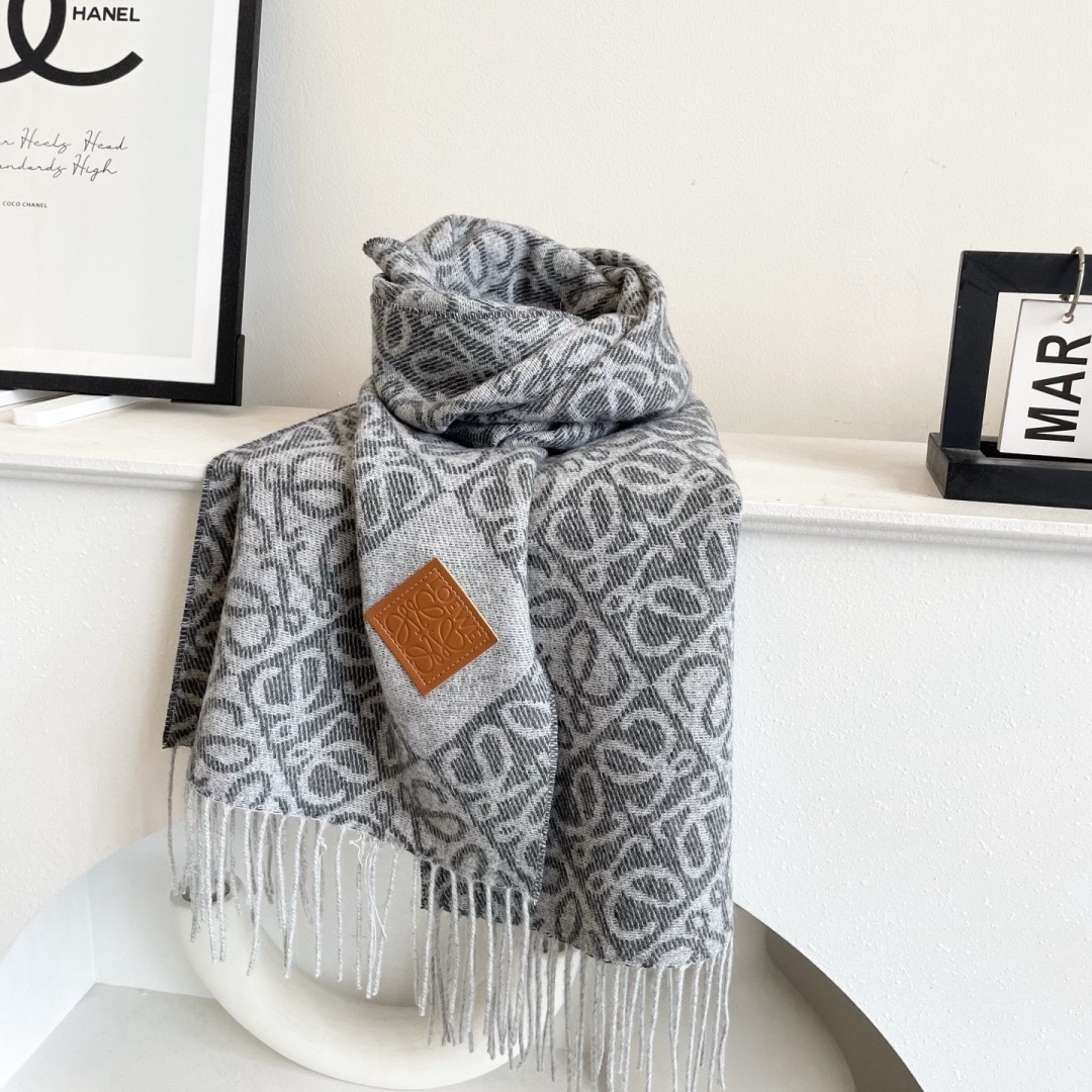 Loewe 로에베 아나그램 울 머플러 롱 스카프 8