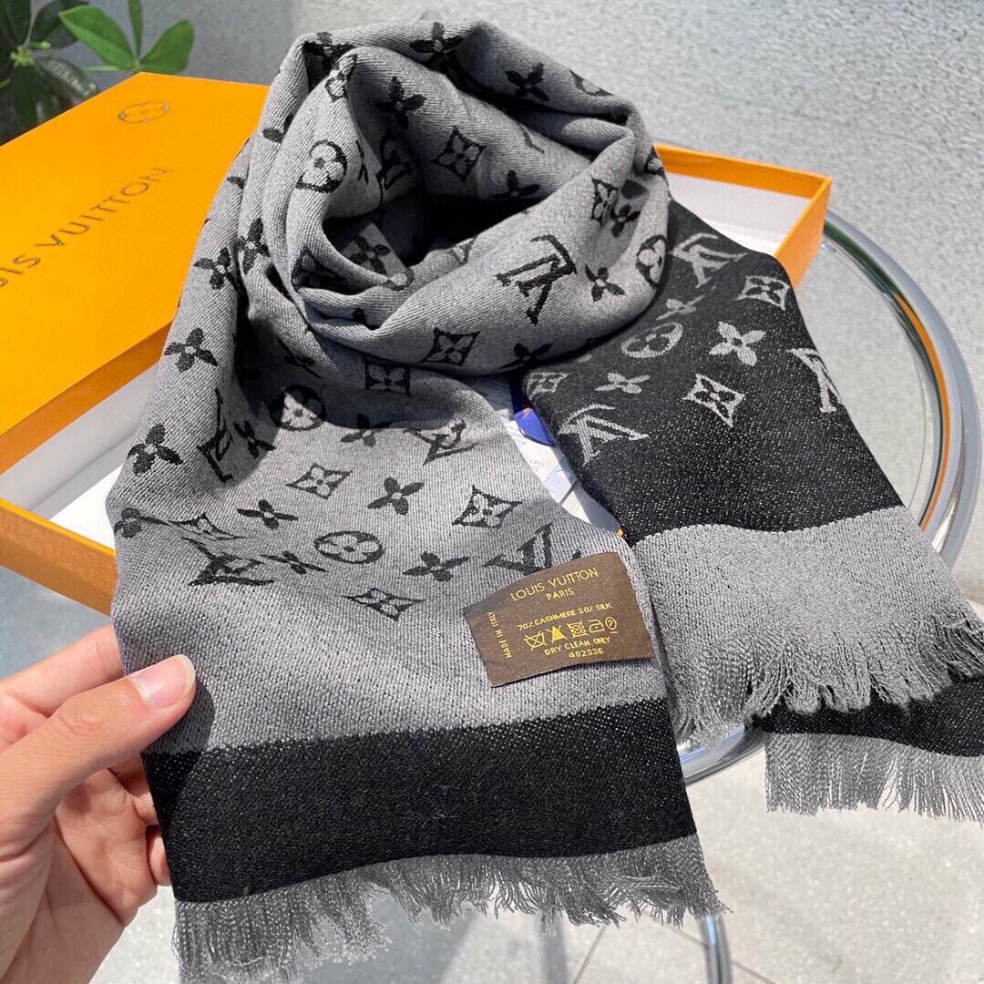 Louis Vuitton 루이비통 모노그램 양면 울 실크 머플러 6