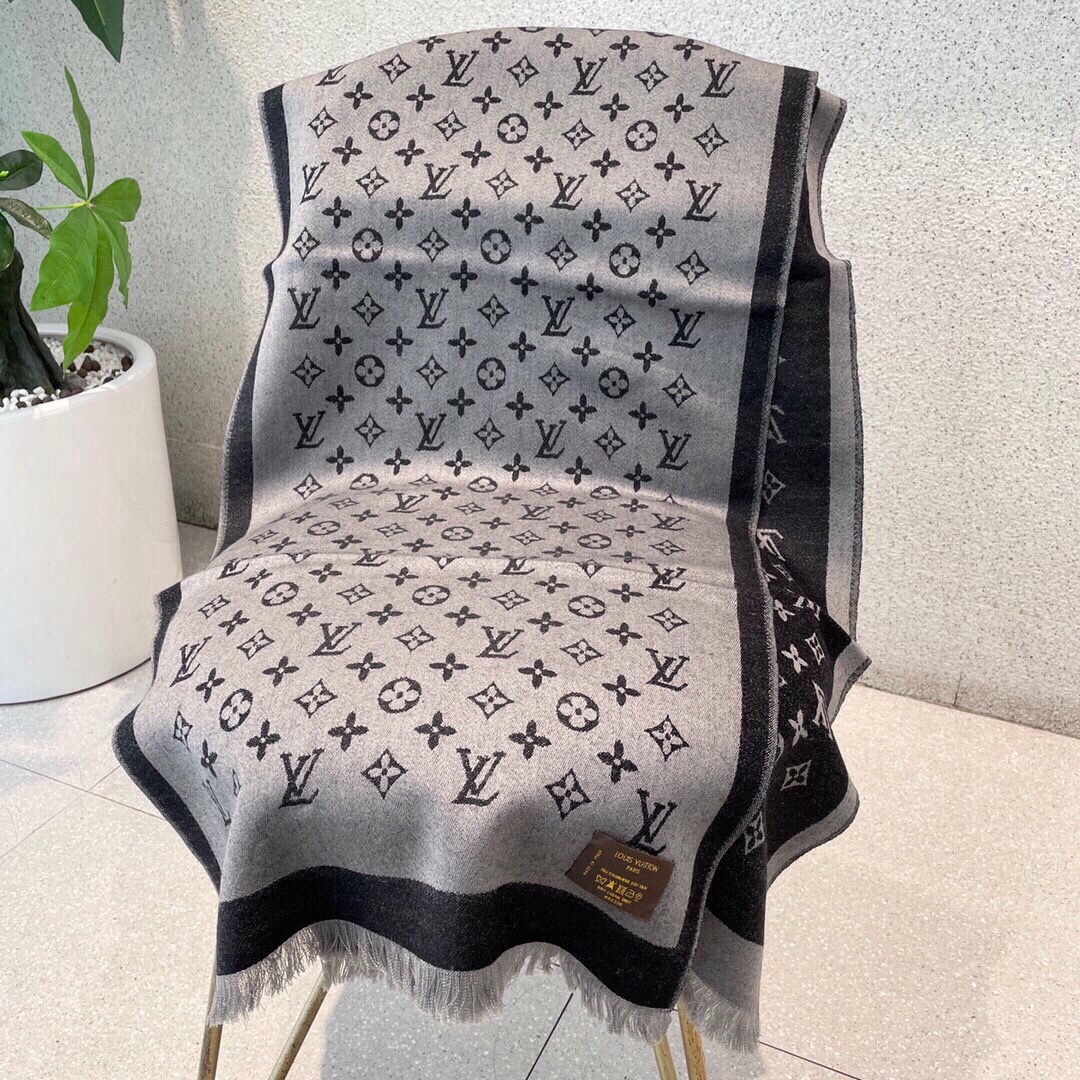 Louis Vuitton 루이비통 모노그램 양면 울 실크 머플러 7