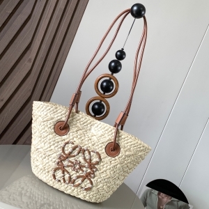 Loewe 로에베 2023 아나그램 라피아 바스켓백 34CM