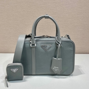 Prada 프라다 2023 앤티크 나파 가죽 탑 핸들백 1BB092 24CM