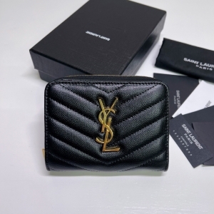 Saint Laurent 생로랑 2023 모노그램 지퍼 어라운드 반지갑 (금장,은장) 12CM