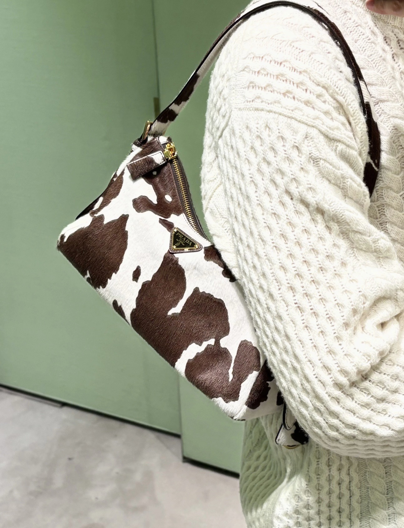 PRADA 프라다 FW2023 동물 프린트 호보 백 1