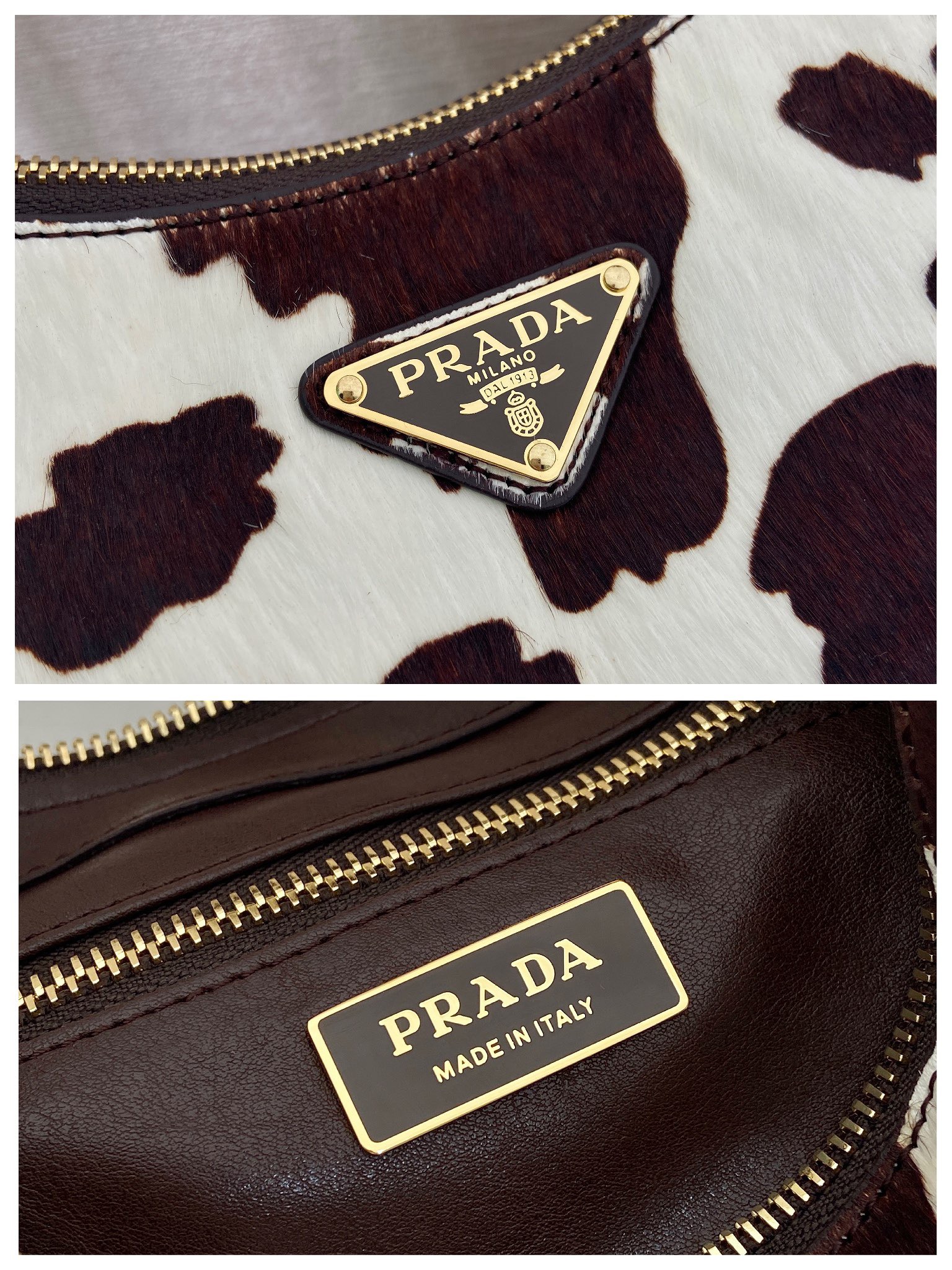 PRADA 프라다 FW2023 동물 프린트 호보 백 13