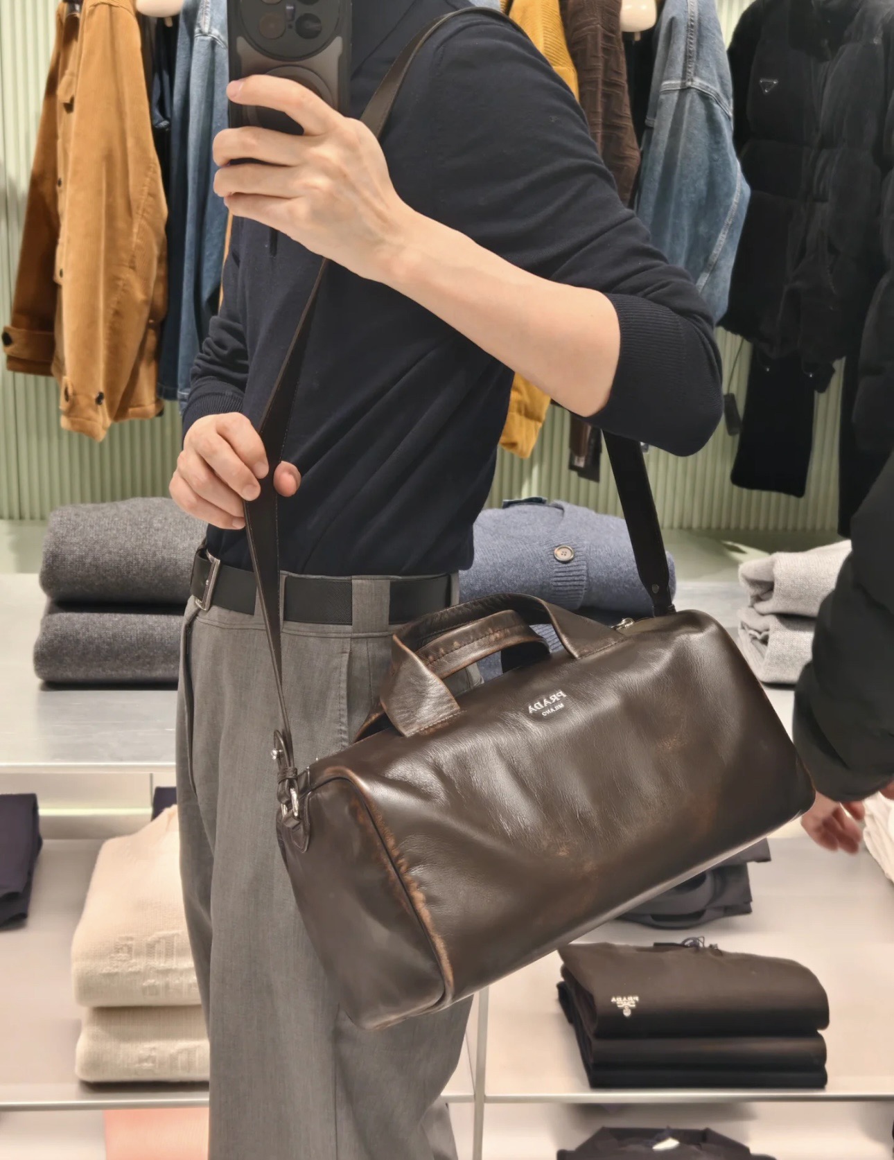 PRADA 프라다 FW2023 Nappa 가죽 보스턴 백 1