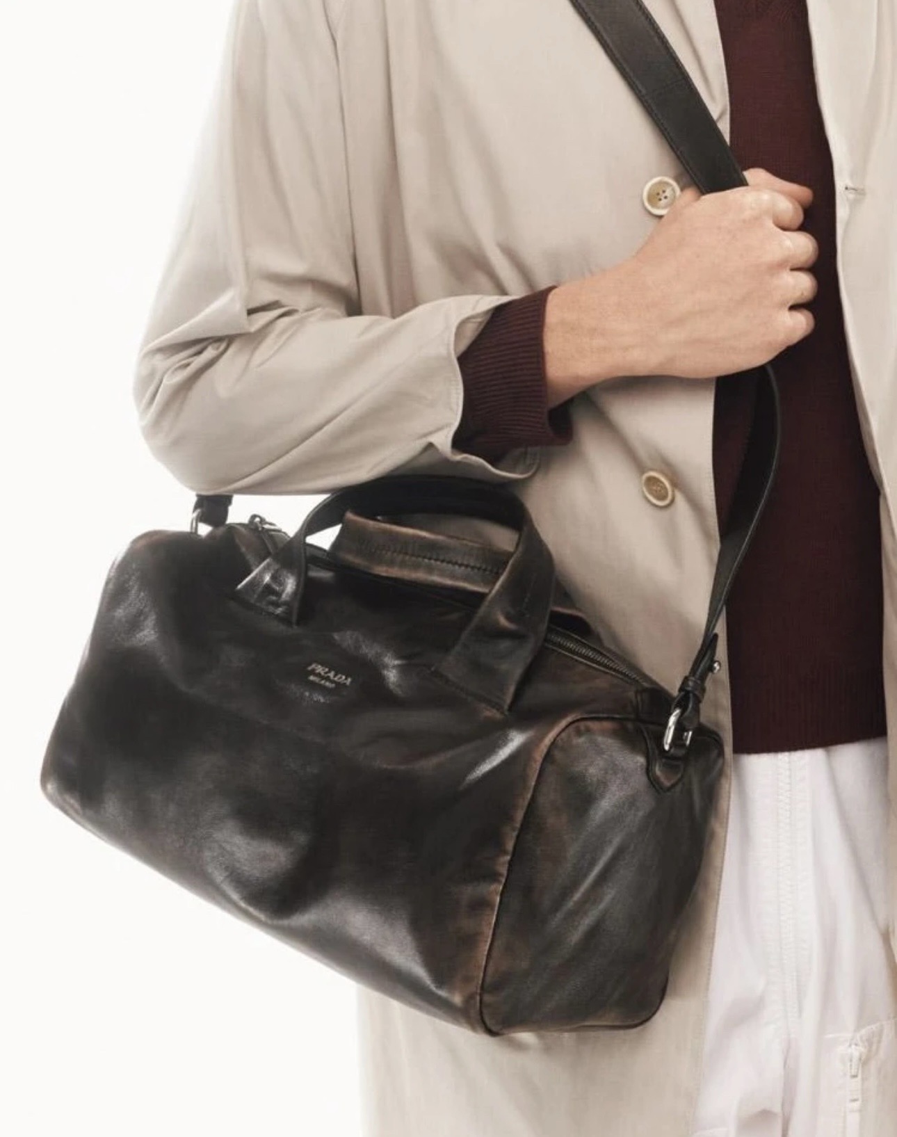 PRADA 프라다 FW2023 Nappa 가죽 보스턴 백 3