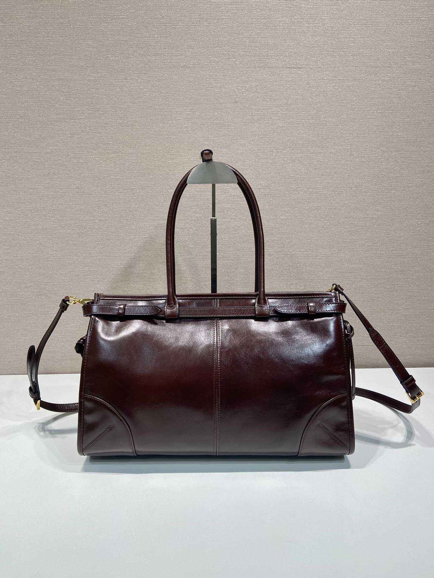 PRADA 프라다 루쏠프(LusSolf) 오일드 레더 토트백 라지 1BA433 7