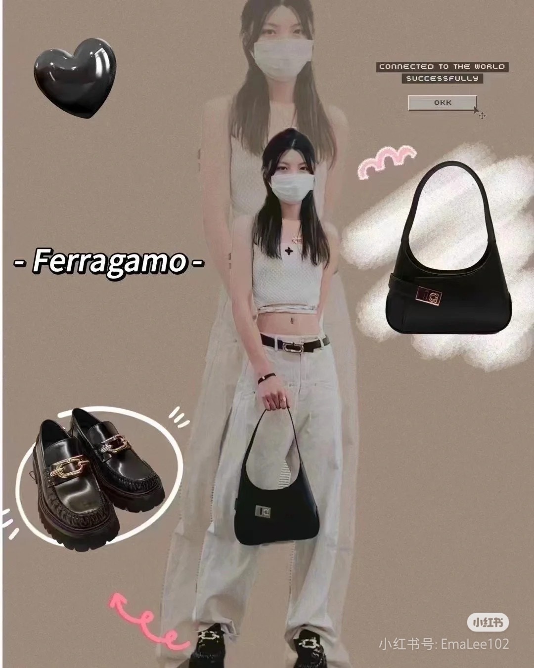 FERRAGAMO 페라가모 간치니 스트랩 숄더백 EE-216295 4