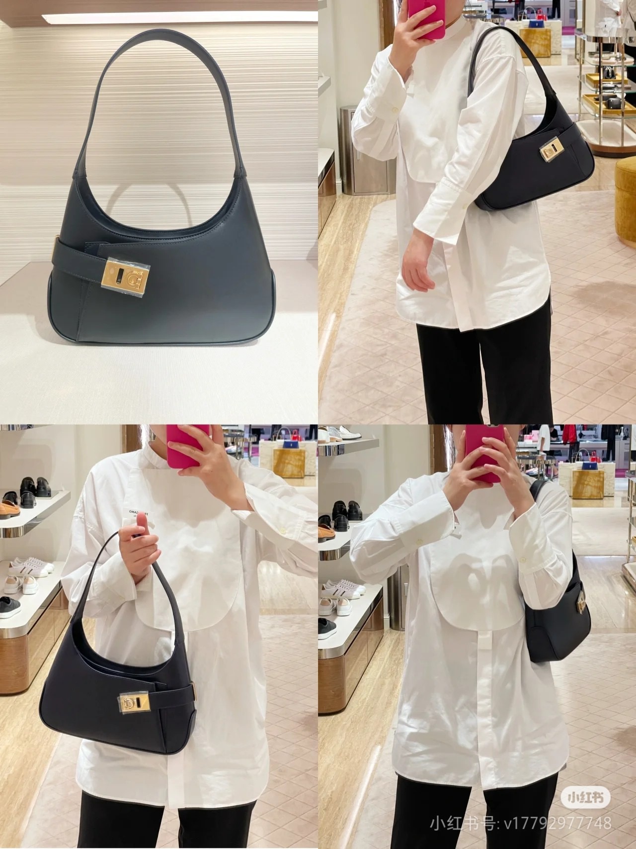 FERRAGAMO 페라가모 간치니 스트랩 숄더백 EE-216295 7