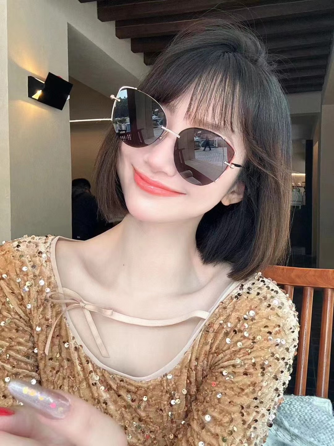 JIMMY CHOO 지미추 FW2024 원형 프레임 선글라스 1