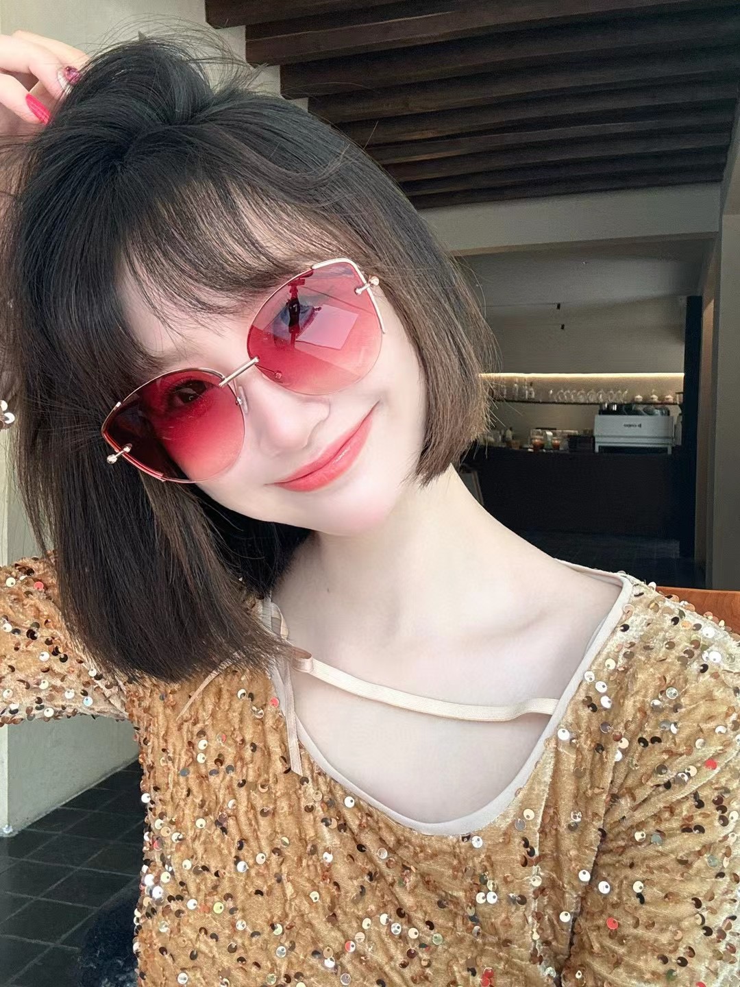 JIMMY CHOO 지미추 FW2024 원형 프레임 선글라스 3