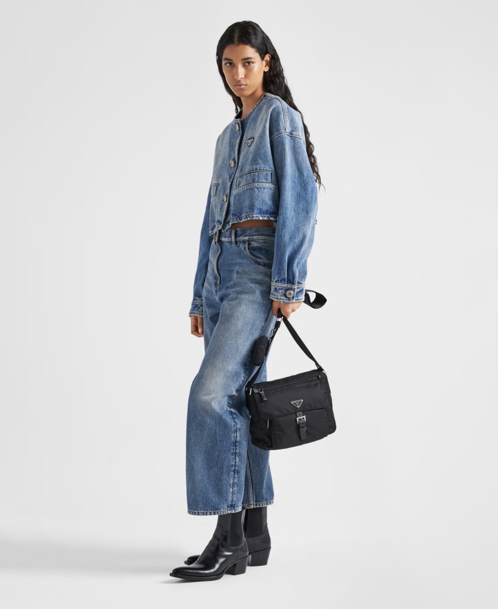 PRADA 프라다 FW2023 나일론 사피아노 가죽 크로스백 4