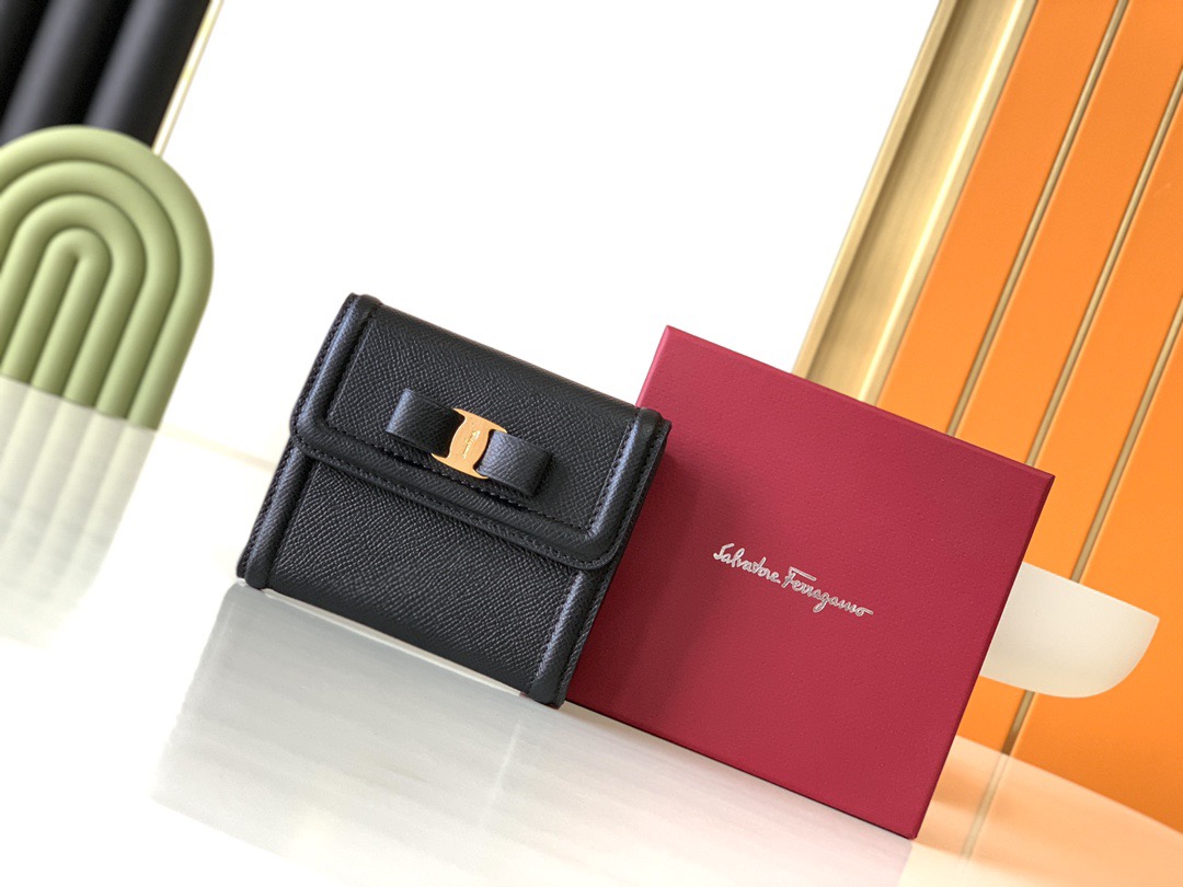 Ferragamo 살바토레 페라가모 FW2023 Vara 리본 장식 소가죽 지갑 5