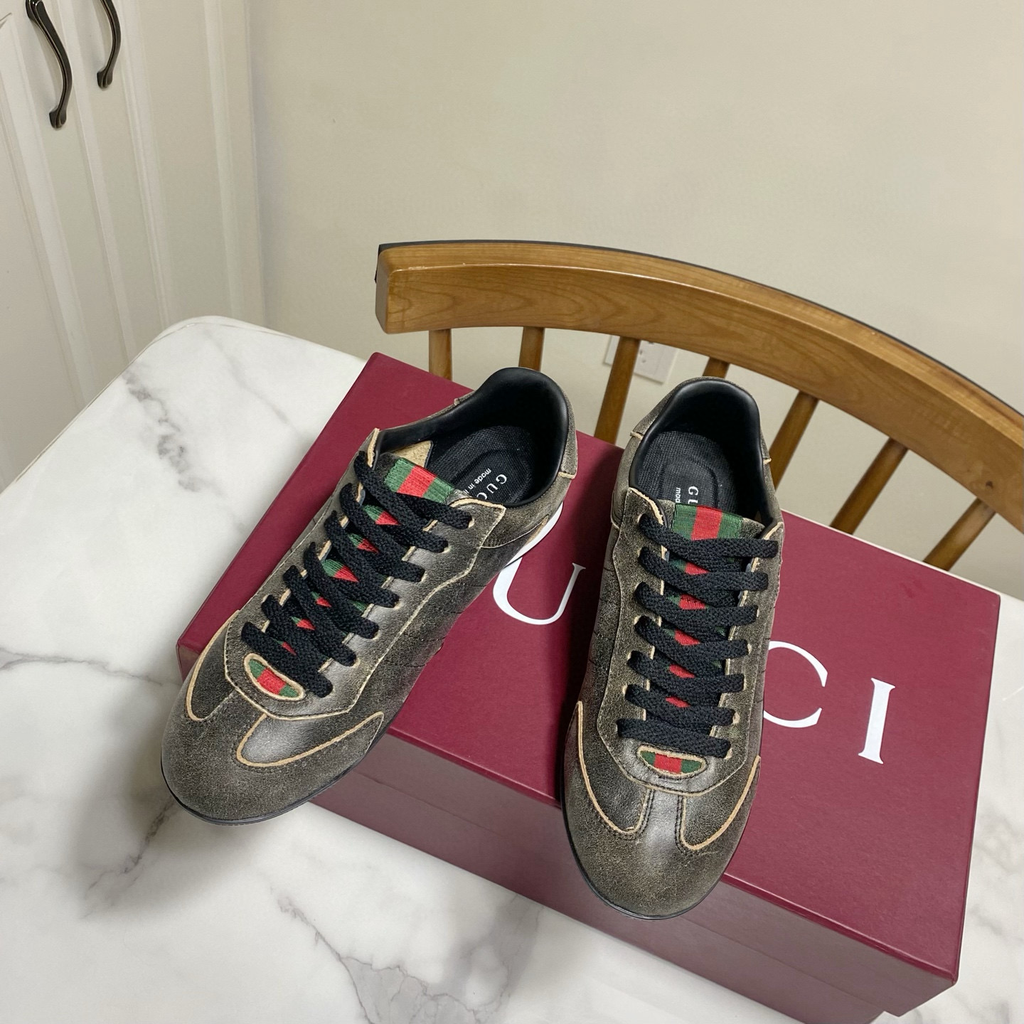 Gucci 구찌 Shift 시리즈 레트로 독일군 스니커즈 8