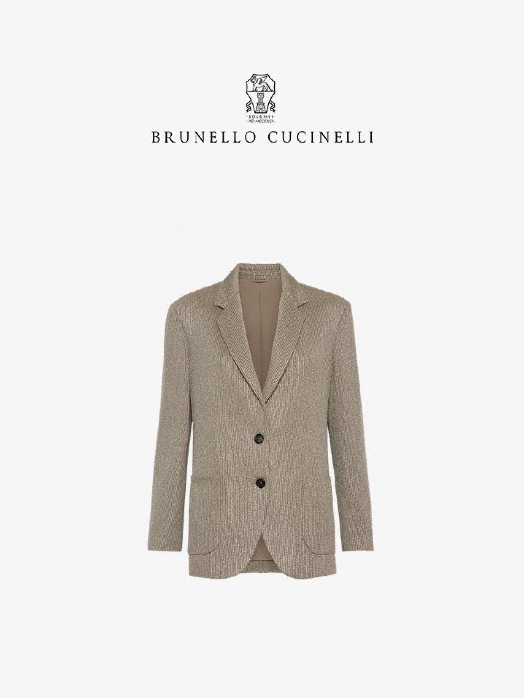 Brunello Cucinelli 니트 울 블렌드 허리 벨트 자켓 4