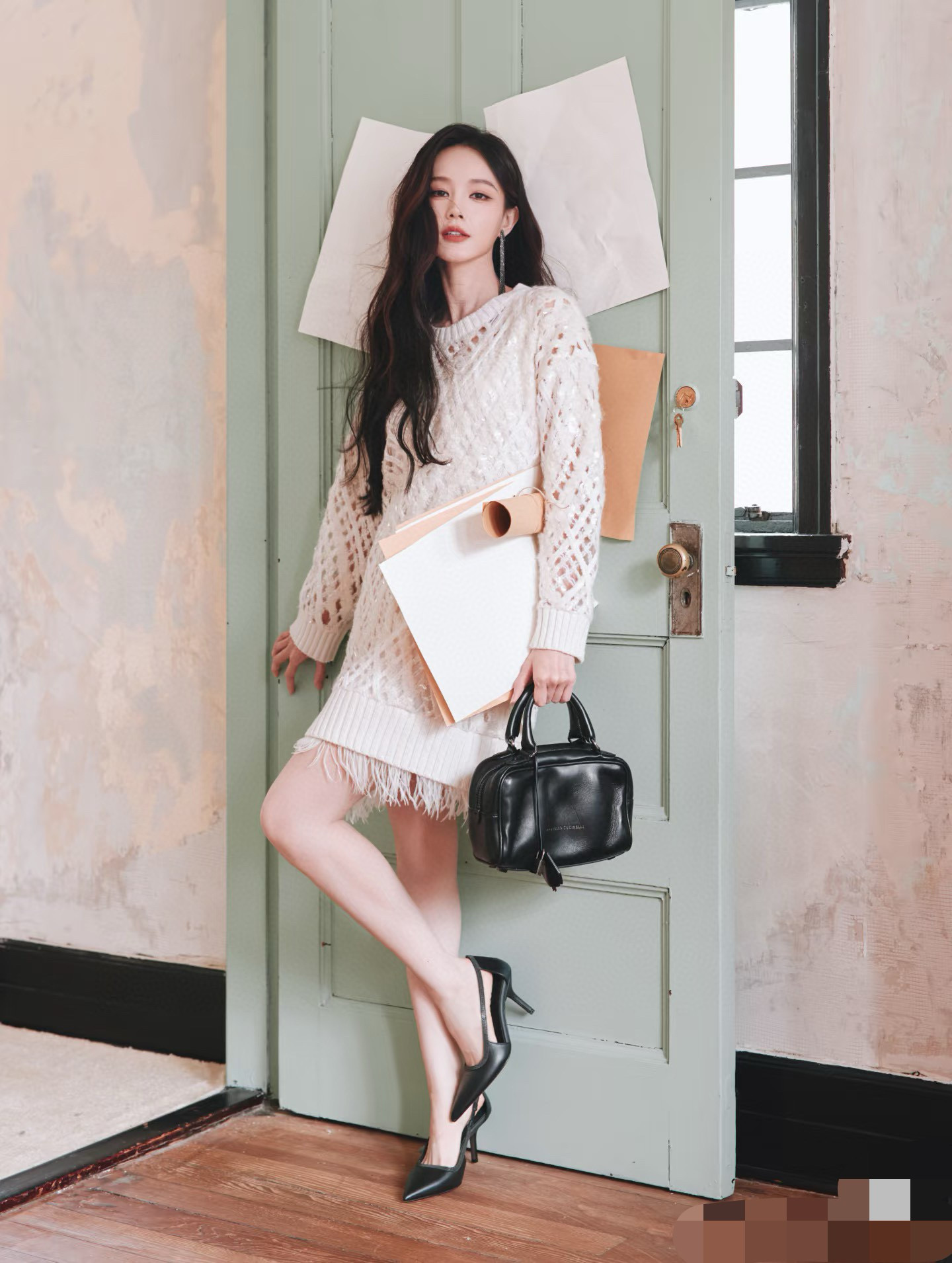 Brunello Cucinelli 브루넬로 쿠치넬리 시퀸 레이스 니트 원피스 6