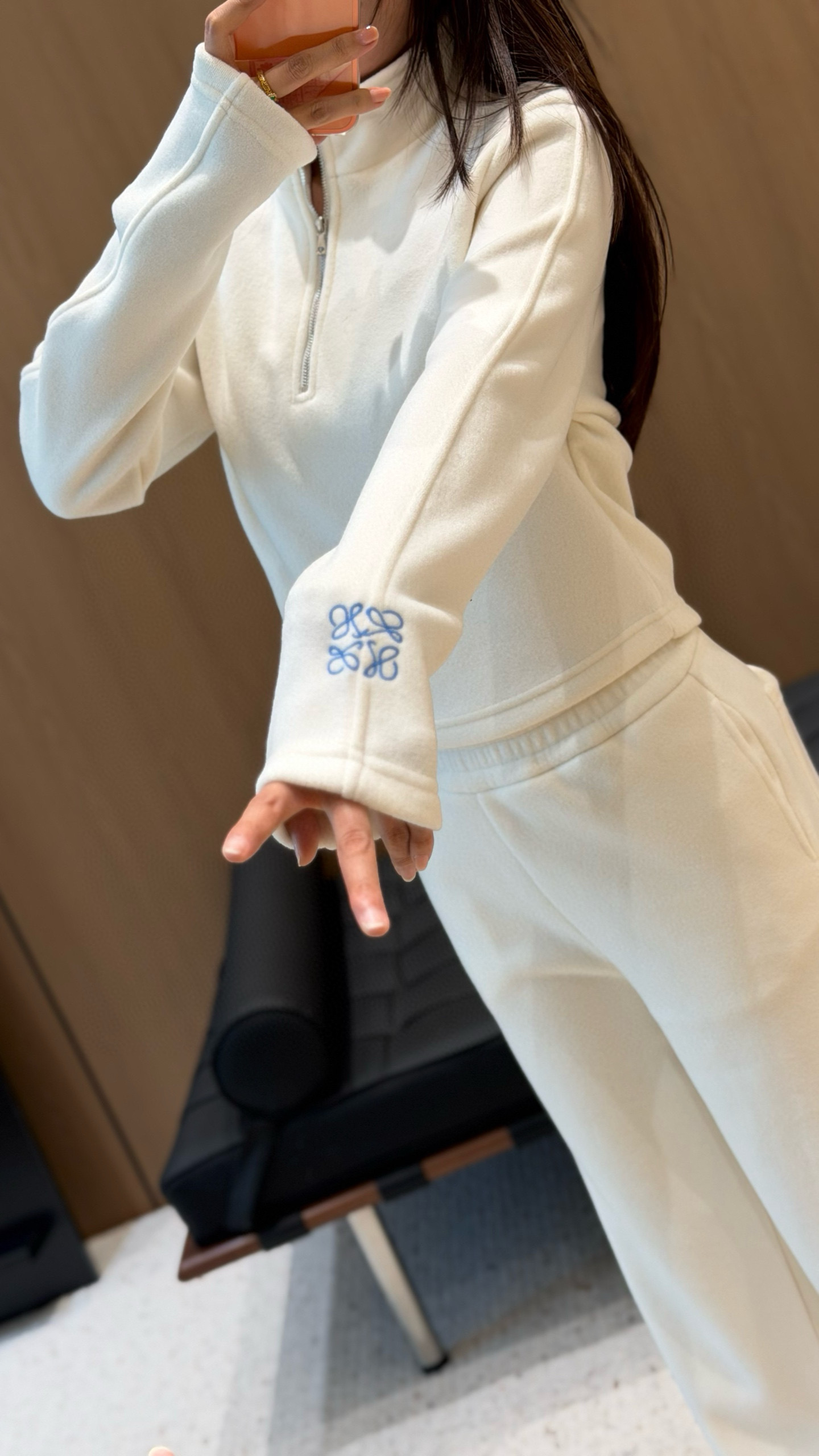 Loewe 로에베 겨울 플리스 하프집업 로고 트레이닝 세트 8