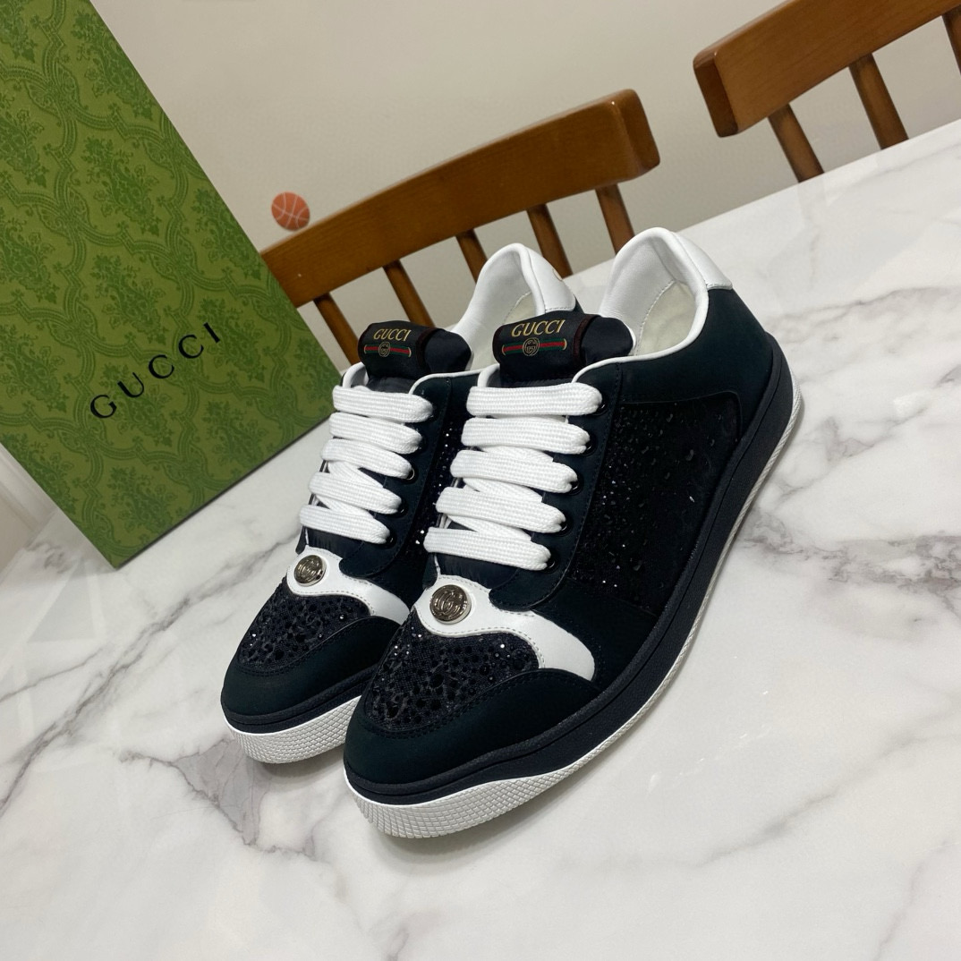 Gucci 구찌 블랙 스팽글 로고 스니커즈 1