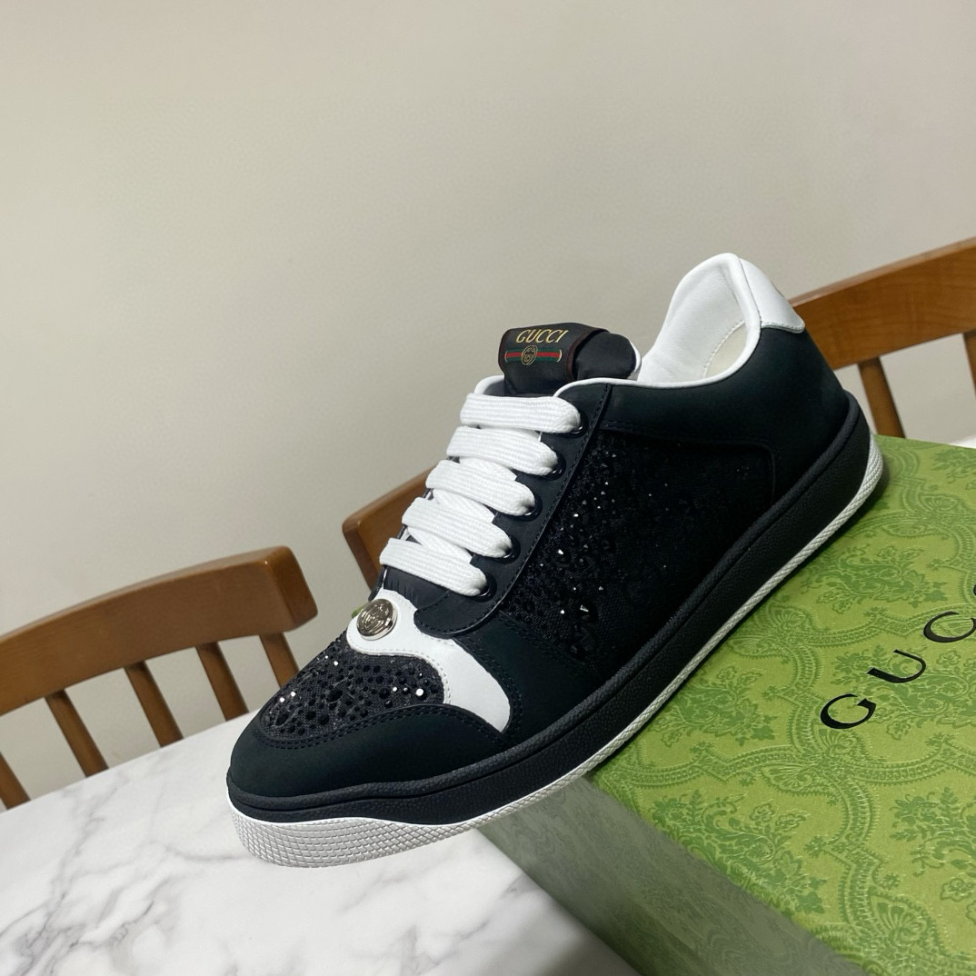 Gucci 구찌 블랙 스팽글 로고 스니커즈 5