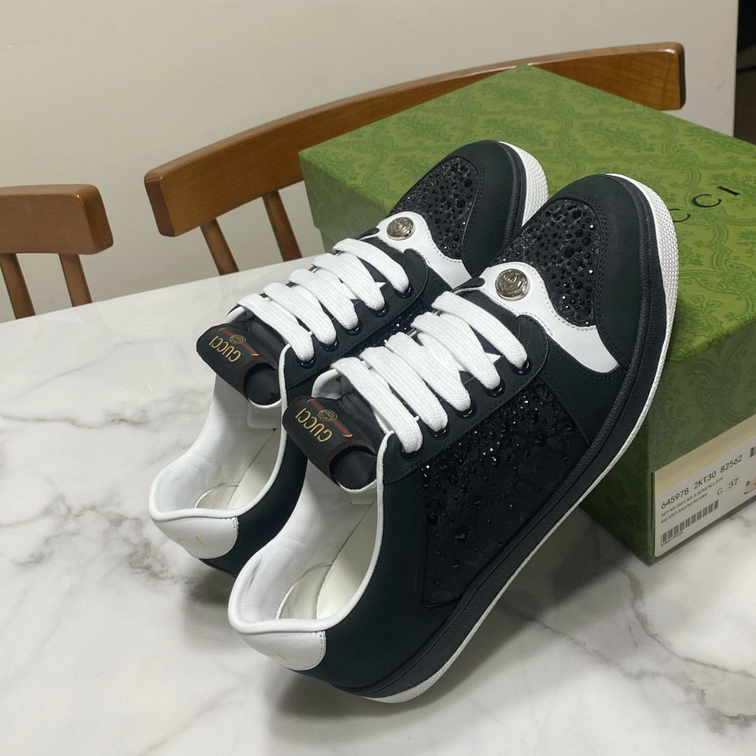 Gucci 구찌 블랙 스팽글 로고 스니커즈 6