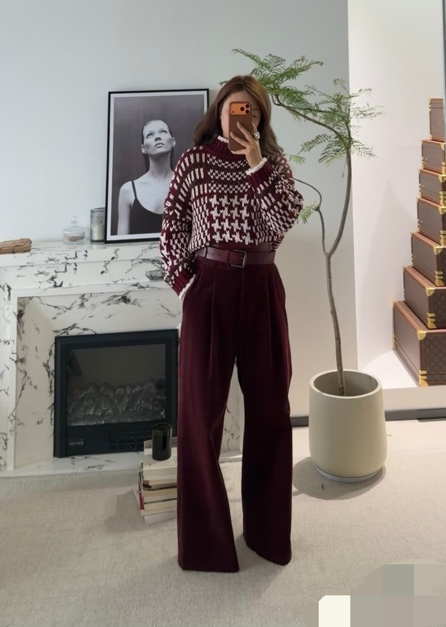 Brunello Cucinelli 하운드투스 패턴 울 니트 스웨터 6