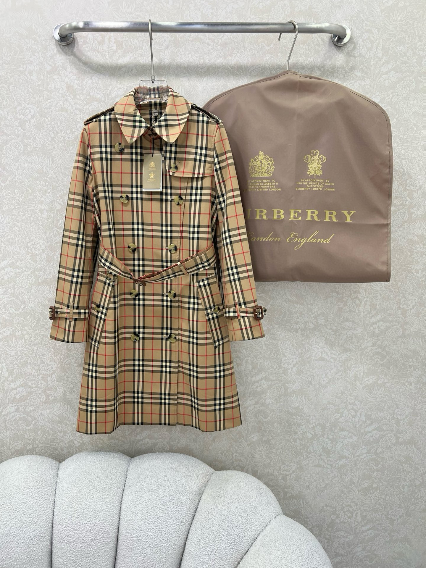 Burberry 버버리 빈티지 체크 더블브레스트 트렌치 코트 10