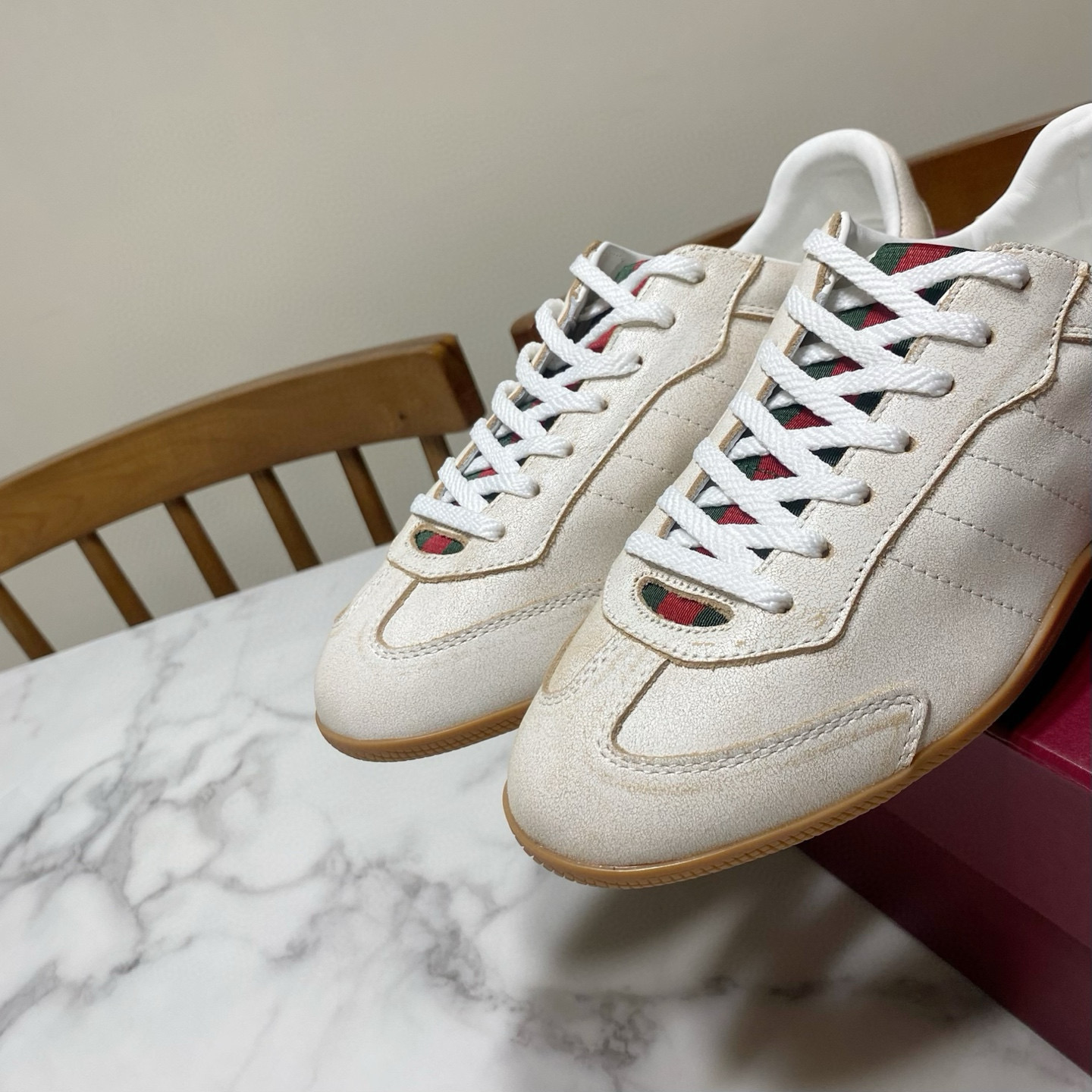 Gucci 구찌 Shift 시리즈 레트로 독일군 스니커즈 6