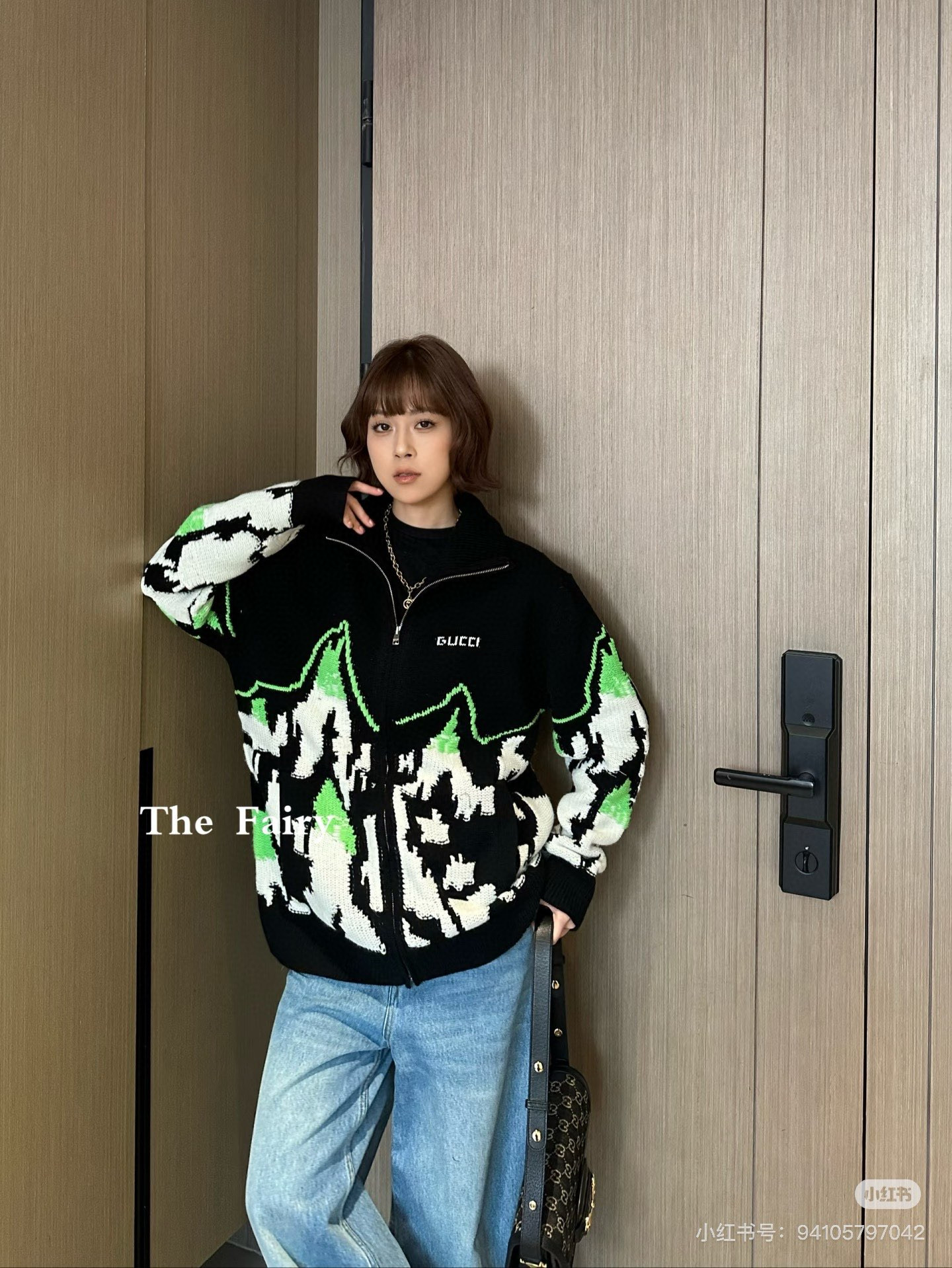 Gucci 구찌 그린 마운틴 패턴 집업 니트 가디건 8