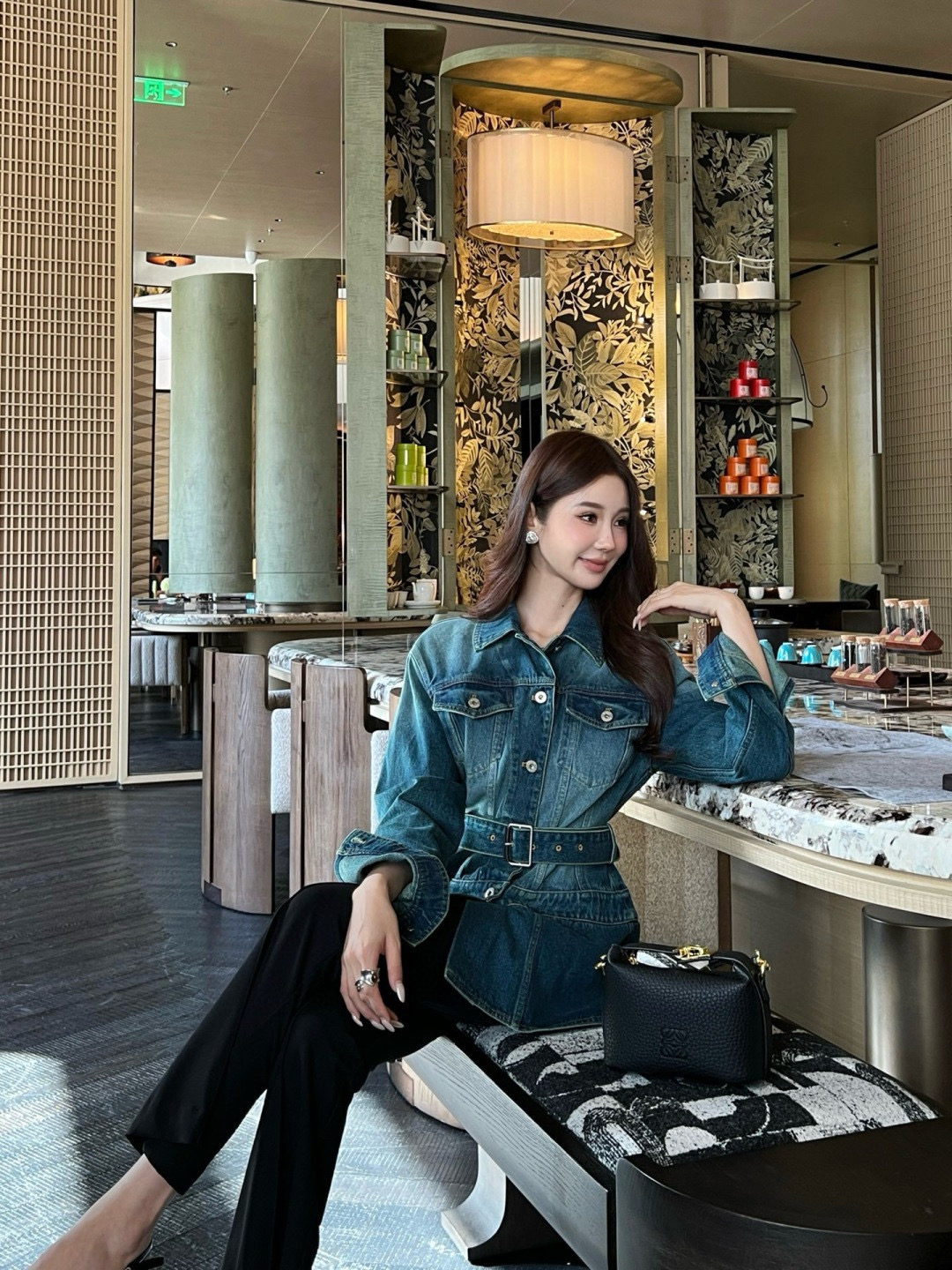 Loewe 로에베 벨트 데님 자켓 9