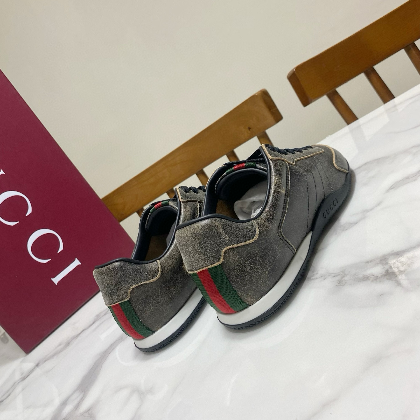 Gucci 구찌 Shift 시리즈 레트로 독일군 스니커즈 3