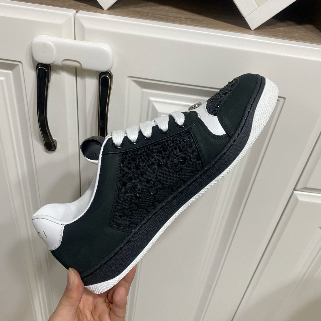 Gucci 구찌 블랙 스팽글 로고 스니커즈 7