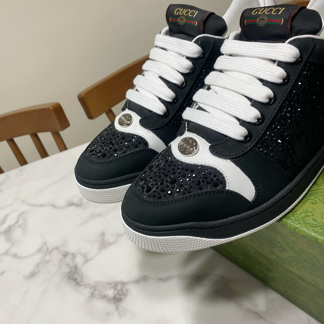 Gucci 구찌 블랙 스팽글 로고 스니커즈 9