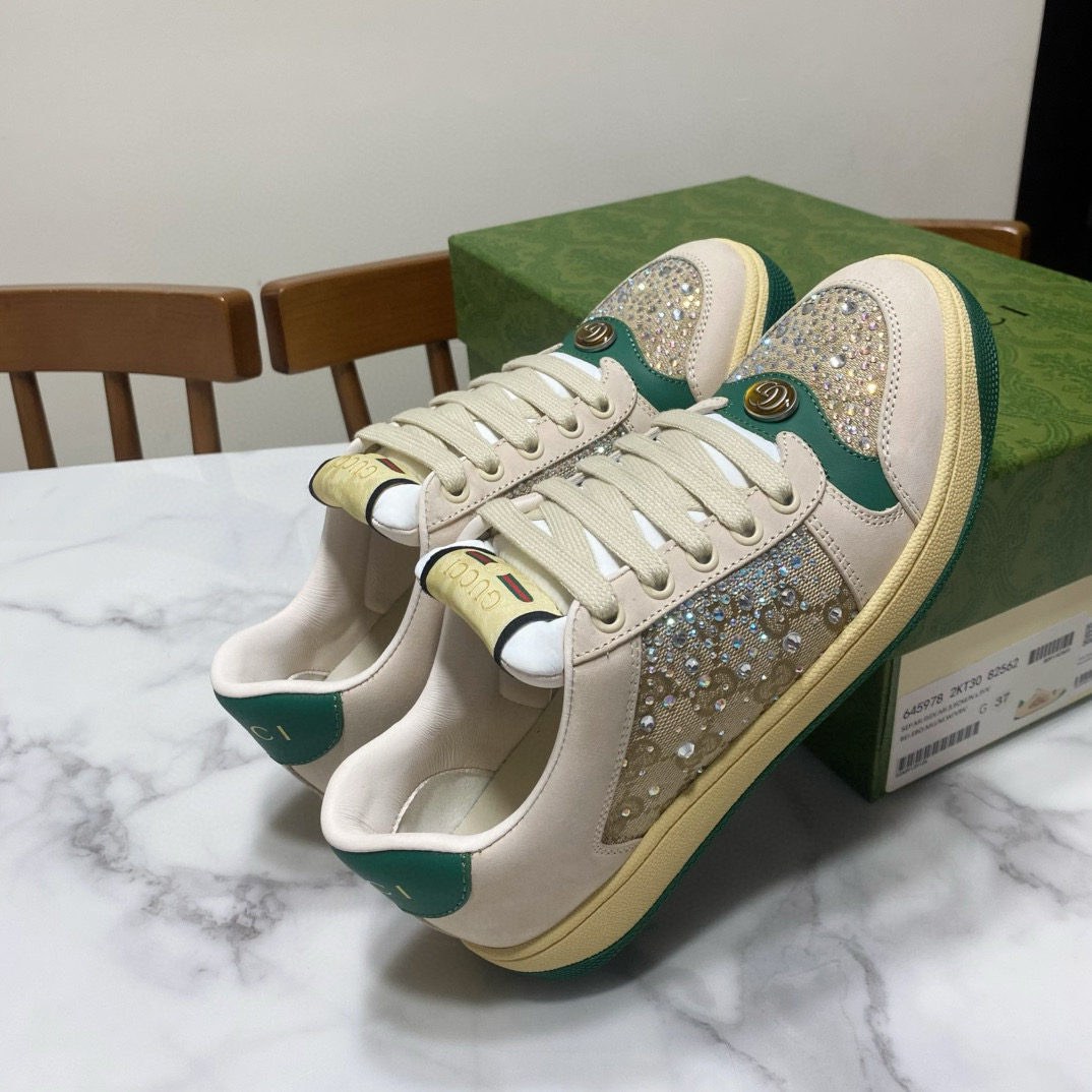 Gucci 구찌 블랙 스팽글 로고 스니커즈 7