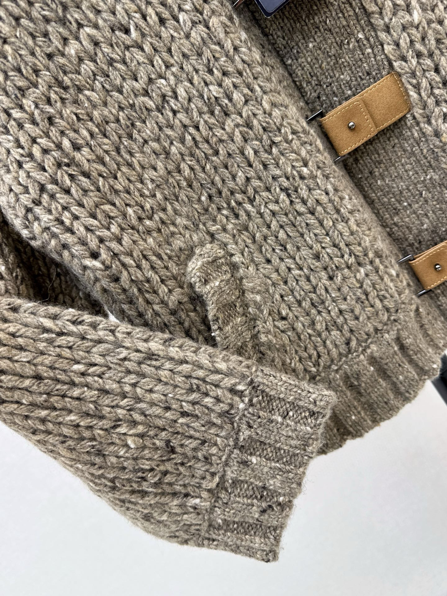 RALPH LAUREN 크롭 핸드메이드 울 더플 니트 가디건 14