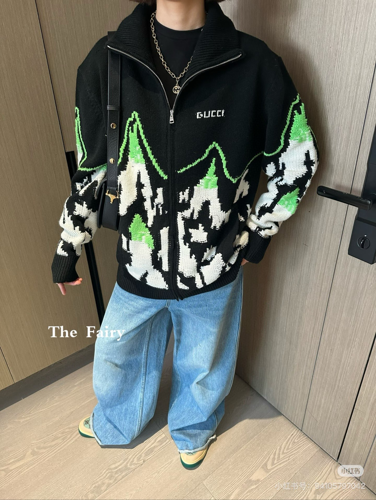 Gucci 구찌 그린 마운틴 패턴 집업 니트 가디건 9