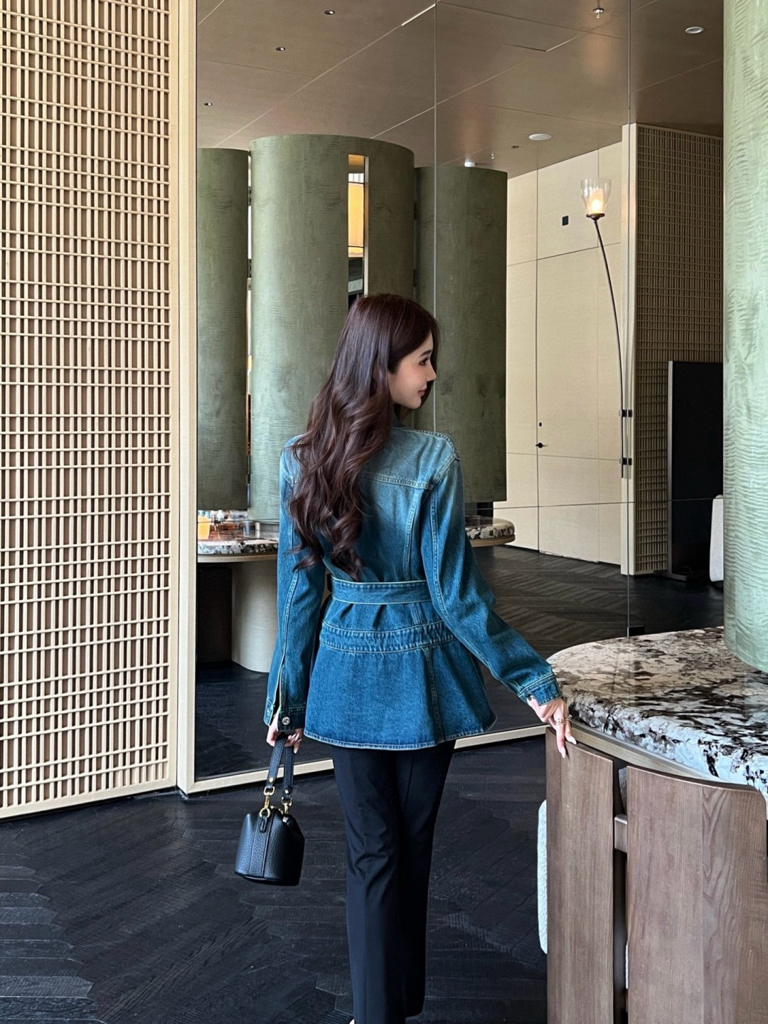 Loewe 로에베 벨트 데님 자켓 6