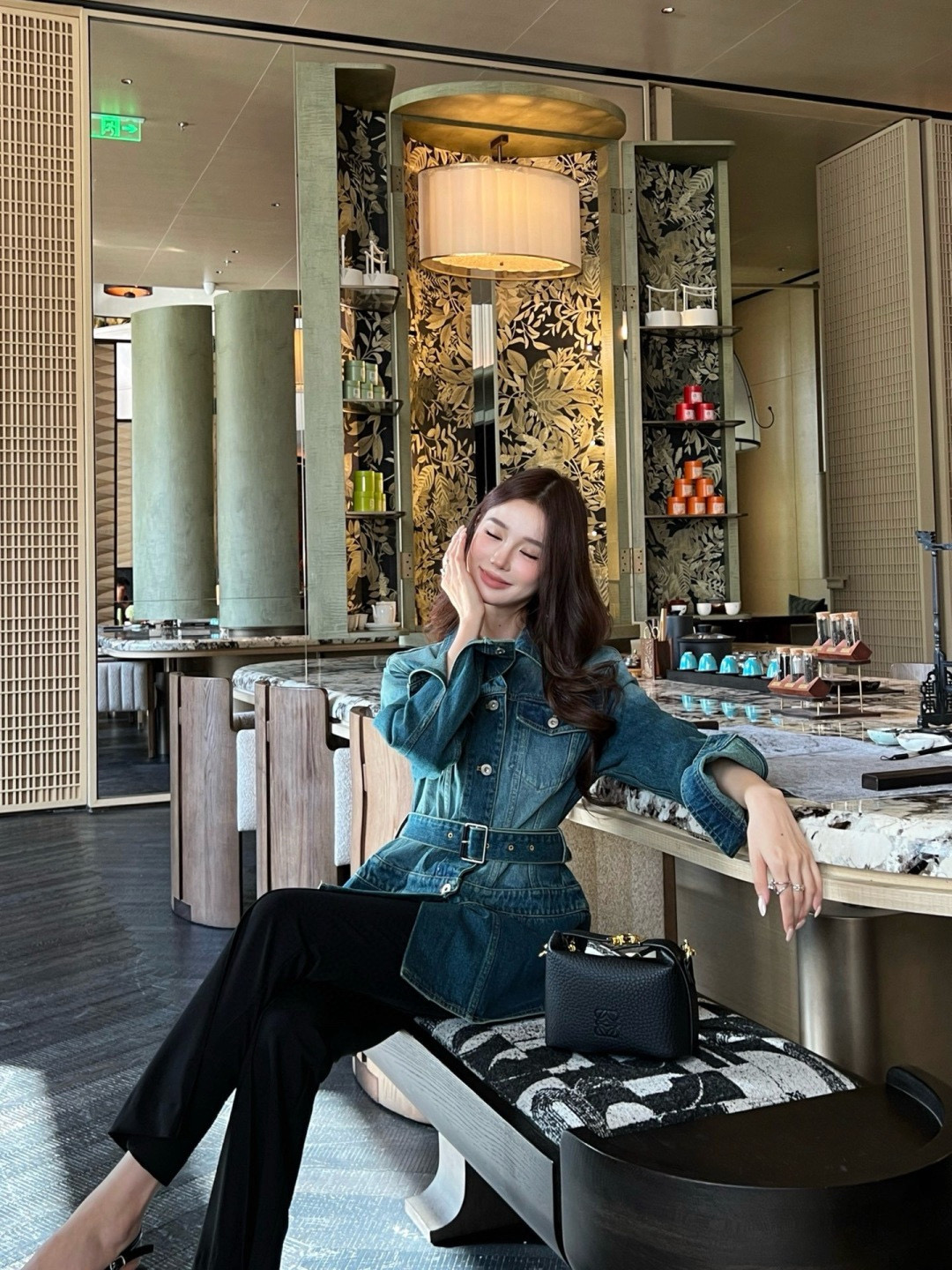 Loewe 로에베 벨트 데님 자켓 7