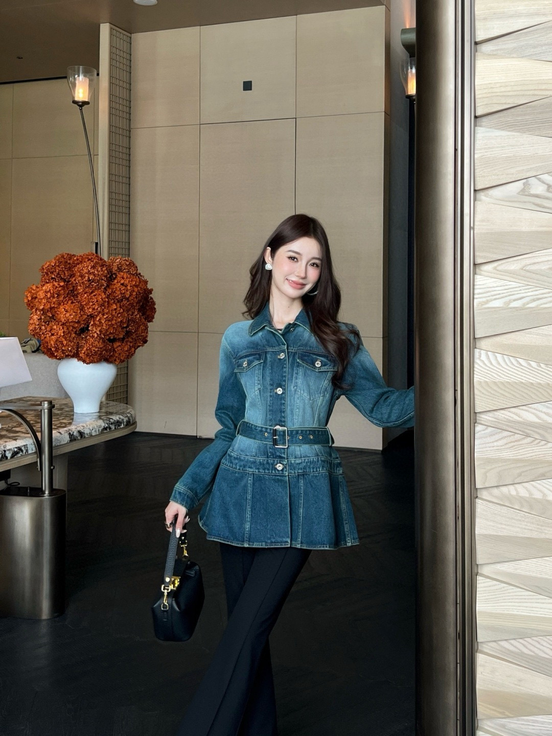 Loewe 로에베 벨트 데님 자켓 8