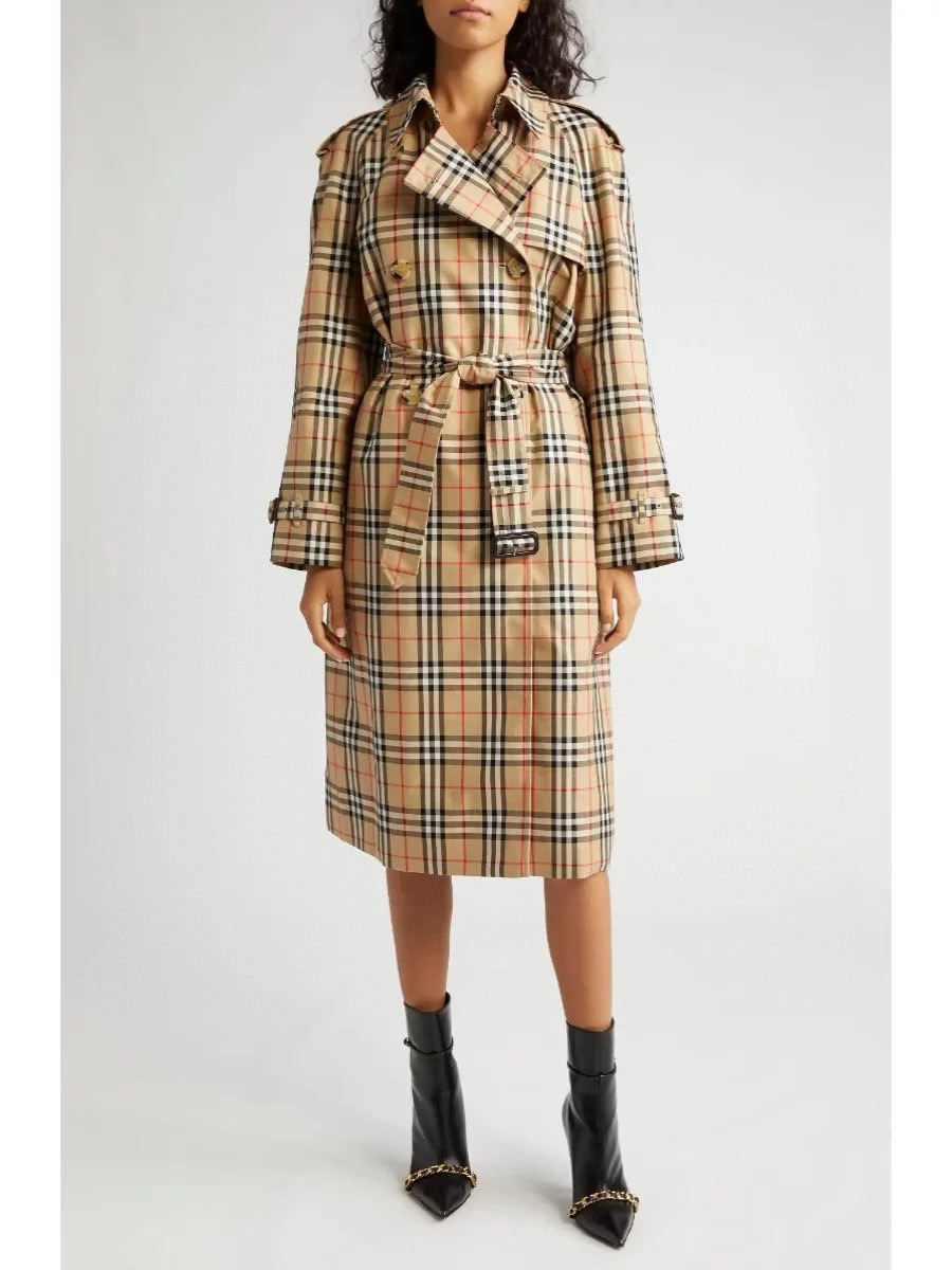 Burberry 버버리 빈티지 체크 더블브레스트 트렌치 코트 1