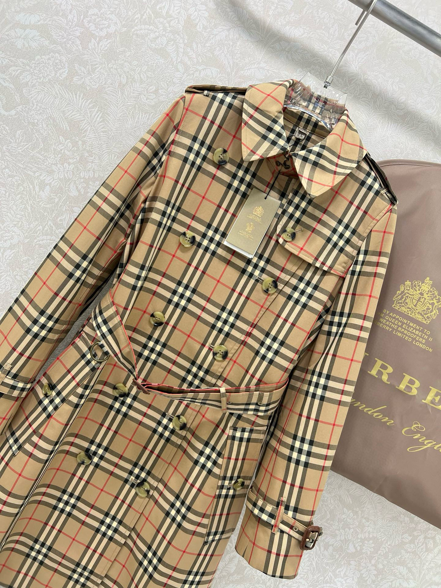 Burberry 버버리 빈티지 체크 더블브레스트 트렌치 코트 12