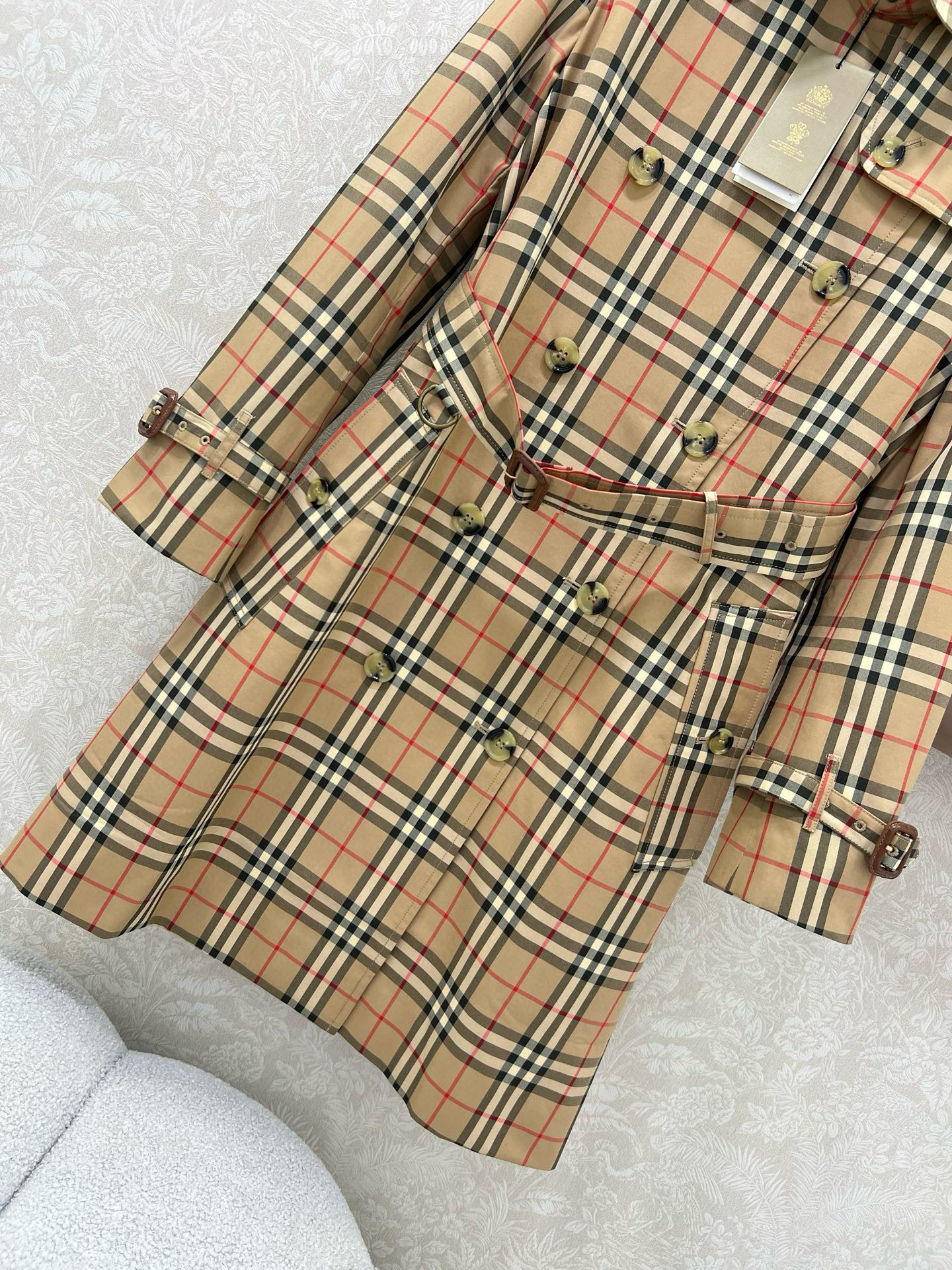 Burberry 버버리 빈티지 체크 더블브레스트 트렌치 코트 13