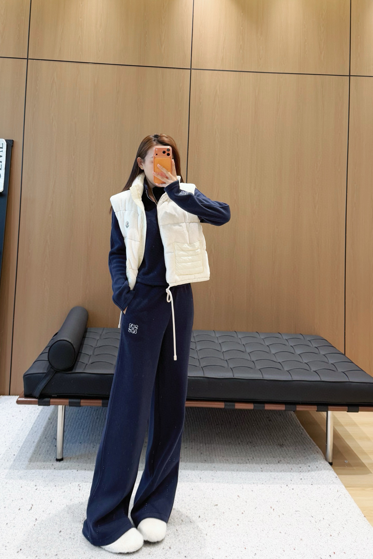 Loewe 로에베 겨울 플리스 하프집업 로고 트레이닝 세트 9