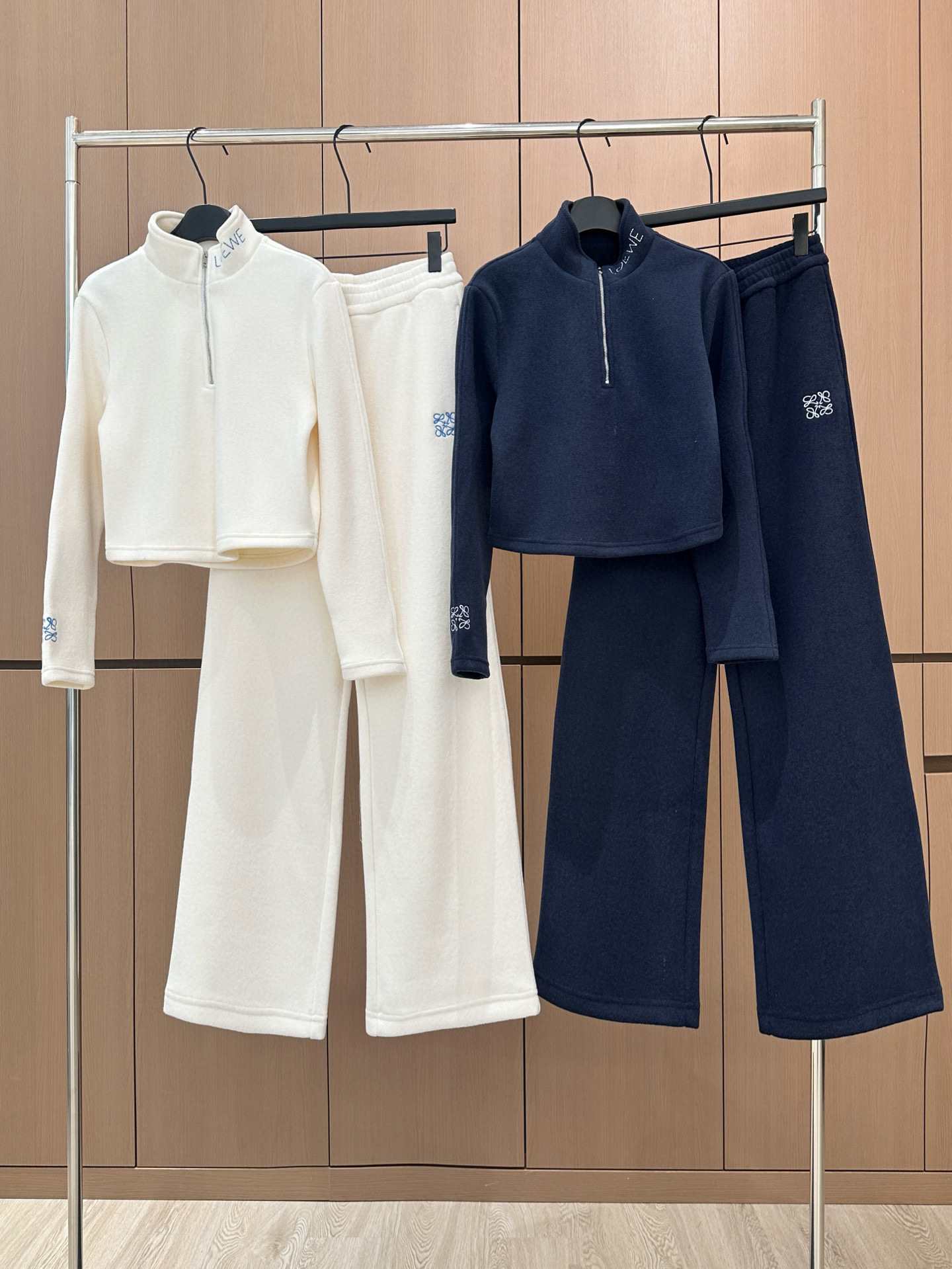 Loewe 로에베 겨울 플리스 하프집업 로고 트레이닝 세트 10