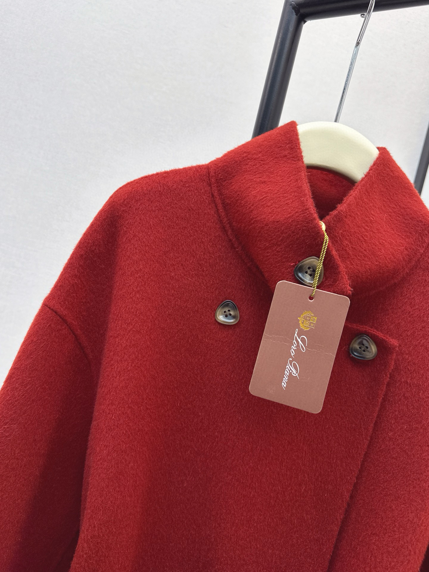 Loro Piana 로로피아나 레드 더블버튼 핸드메이드 롱 울코트 9