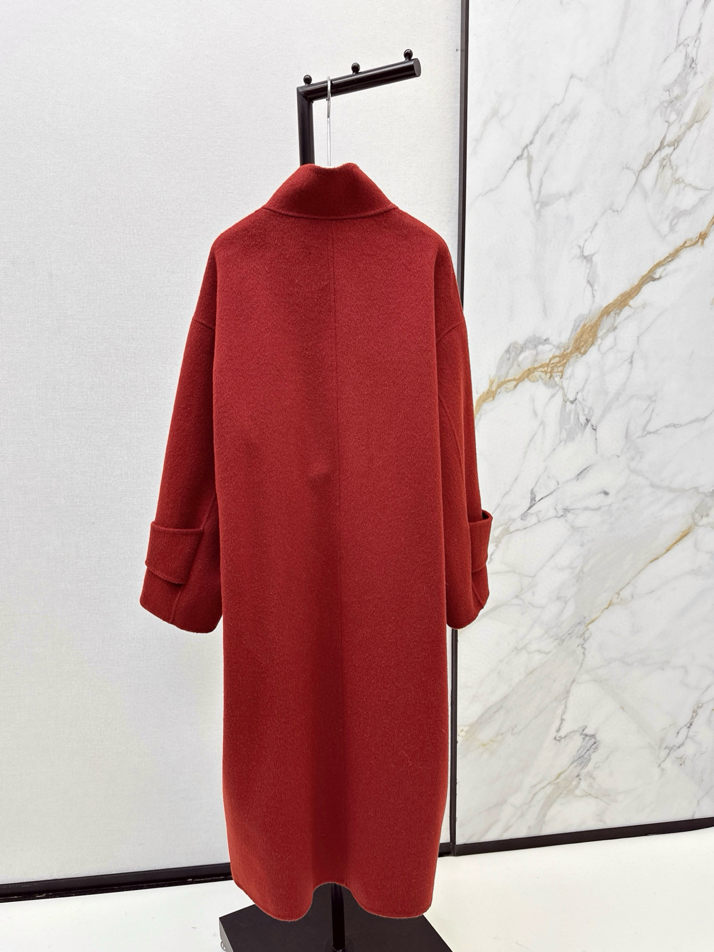 Loro Piana 로로피아나 레드 더블버튼 핸드메이드 롱 울코트 12