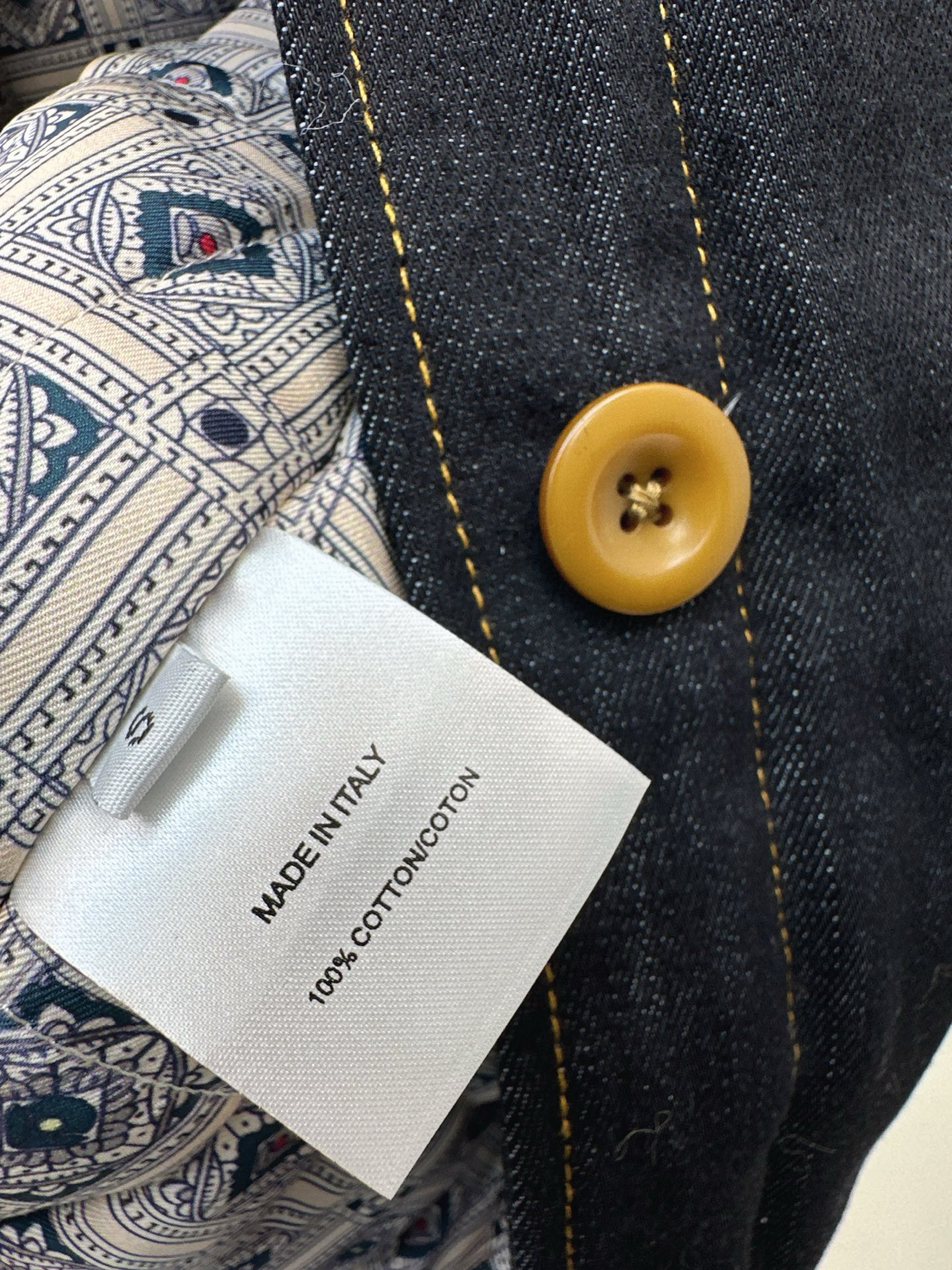 Loro Piana 로로피아나 데님 안감 패턴 카라 자켓 17