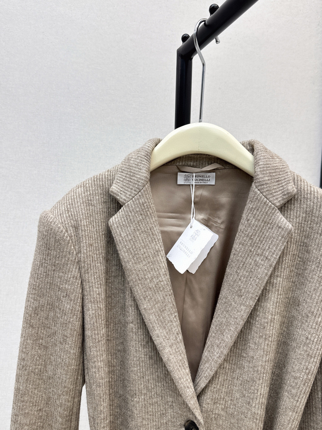 Brunello Cucinelli 니트 울 블렌드 허리 벨트 자켓 9